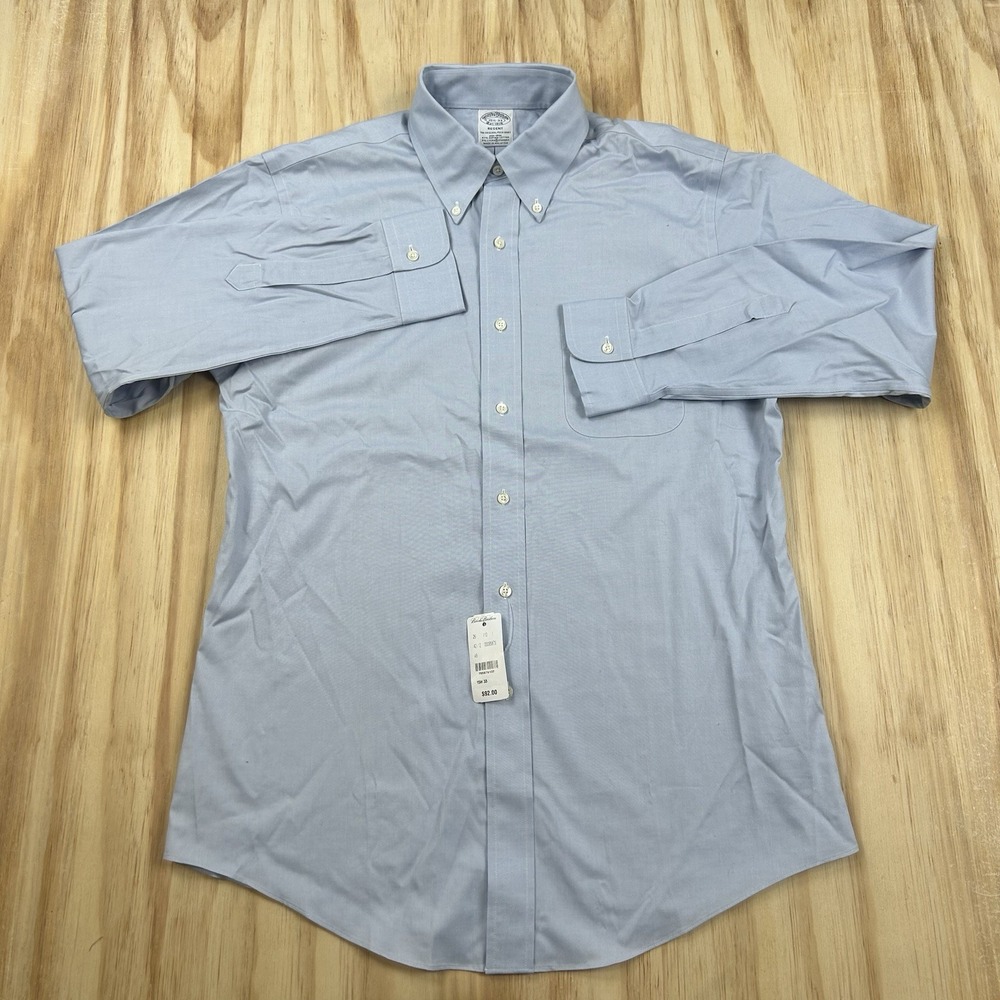 Brooks Brothers NEW Men's Regent Fit Dress Shirt Supima Cotton Blue 15.5-33 $92